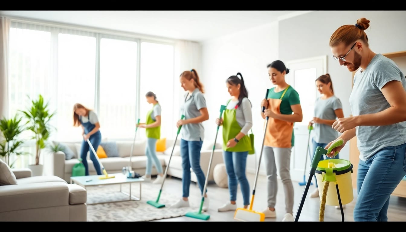 Cleaning services calgary team enhancing a bright home environment with professional techniques.
