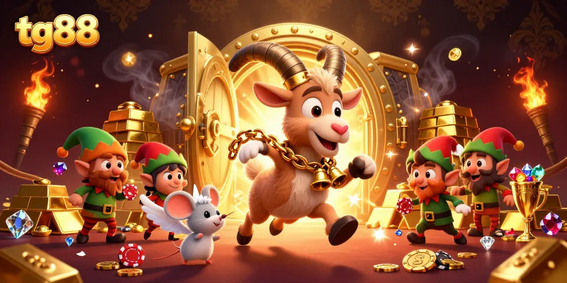 Experience thrilling gameplay at tg88 with festive characters and vibrant casino action.