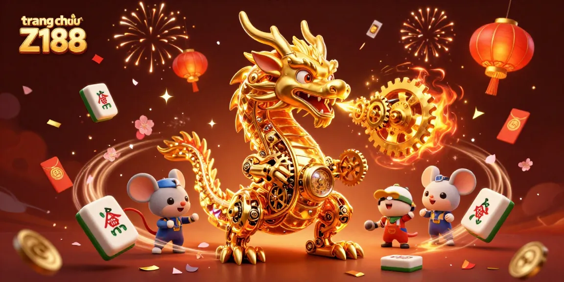 Engage with gameplay at trang chủ Z188 featuring vibrant gaming elements and a golden dragon.