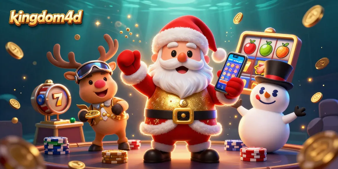 Menangkan jackpot di kingdom4d dengan Santa Claus dan teman-teman kasino yang ceria.