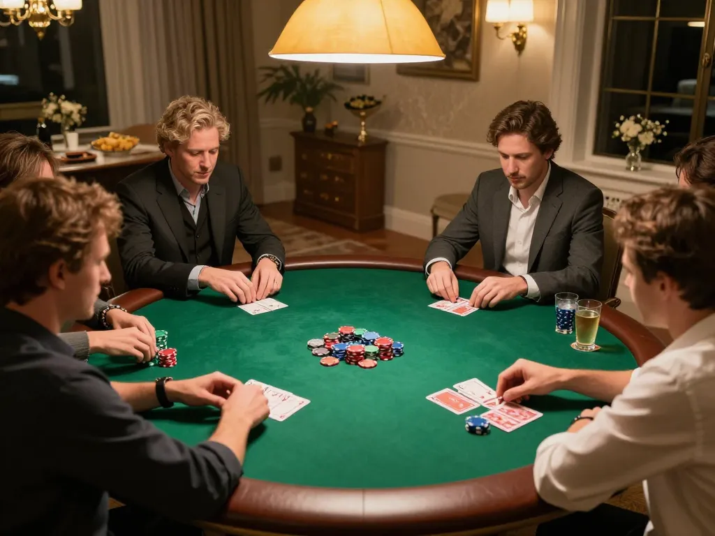 Players enjoying a strategic poker game at home, showcasing the excitement of 789win gaming.