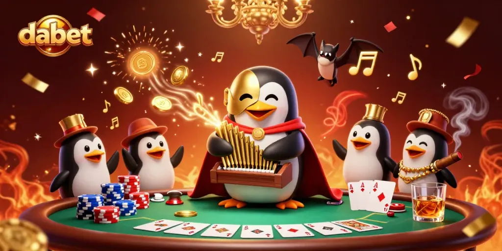 Engage in exciting gaming with dabet through a vibrant casino scene filled with action.