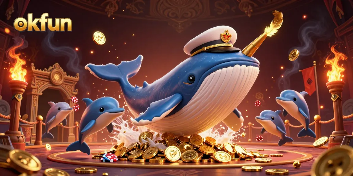 Engage in thrilling gameplay with okfun's vibrant casino action featuring a magical sea of coins.
