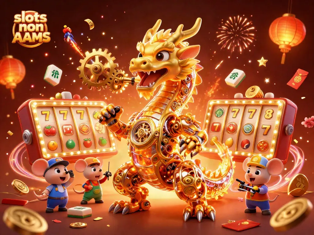 Scopri i migliori giochi di slots non AAMS in un'illustrazione dinamica di casinò.