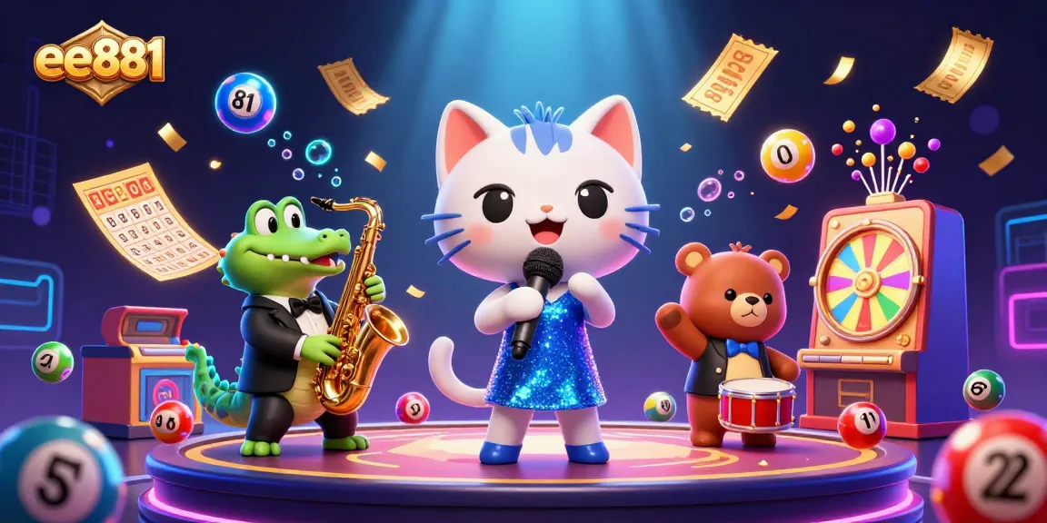 Experience thrilling gaming adventures with ee881 in this vibrant casino scene featuring animated characters.