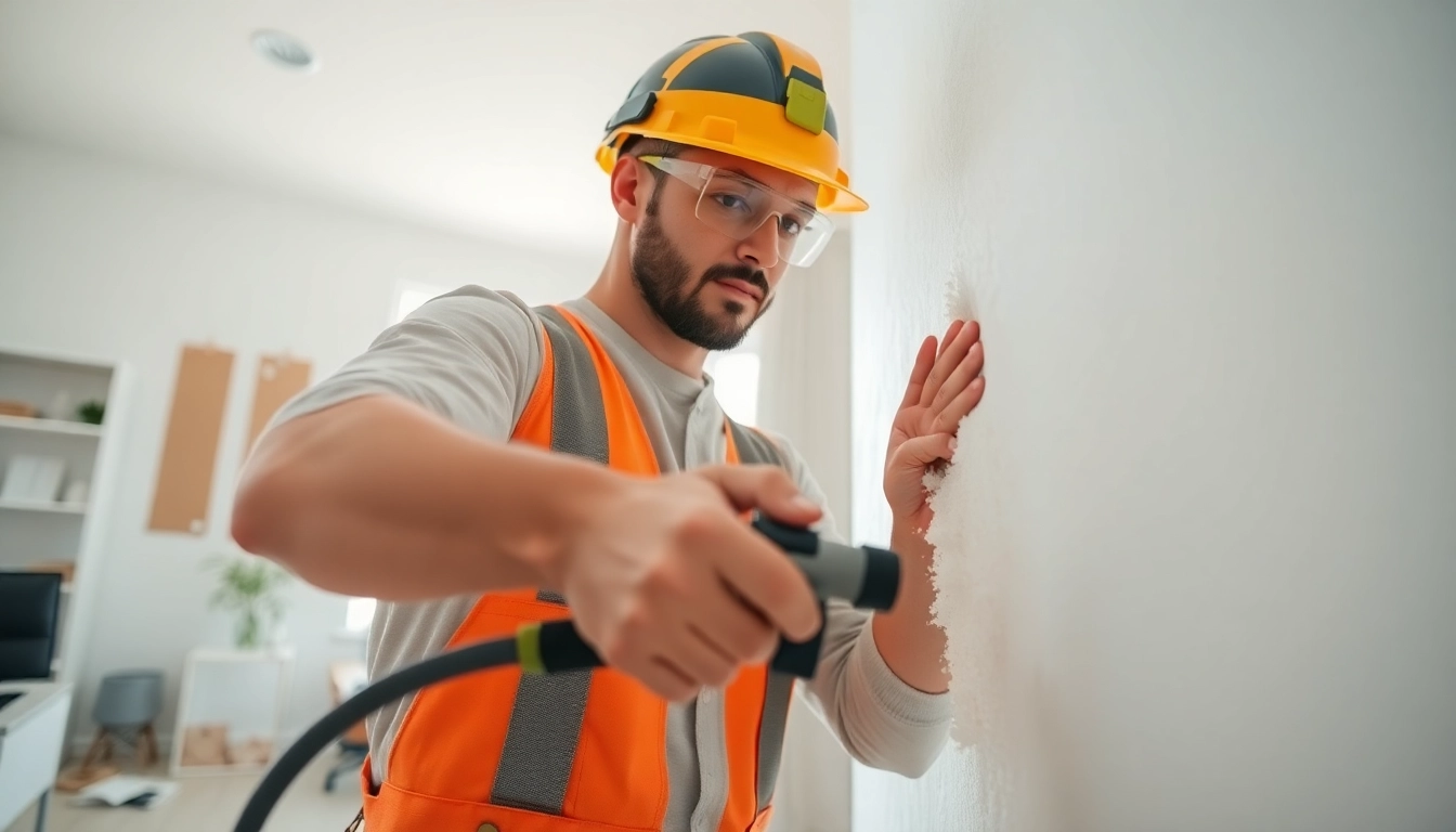 Understanding average spray foam removal cost through a contractor demonstrating the process.