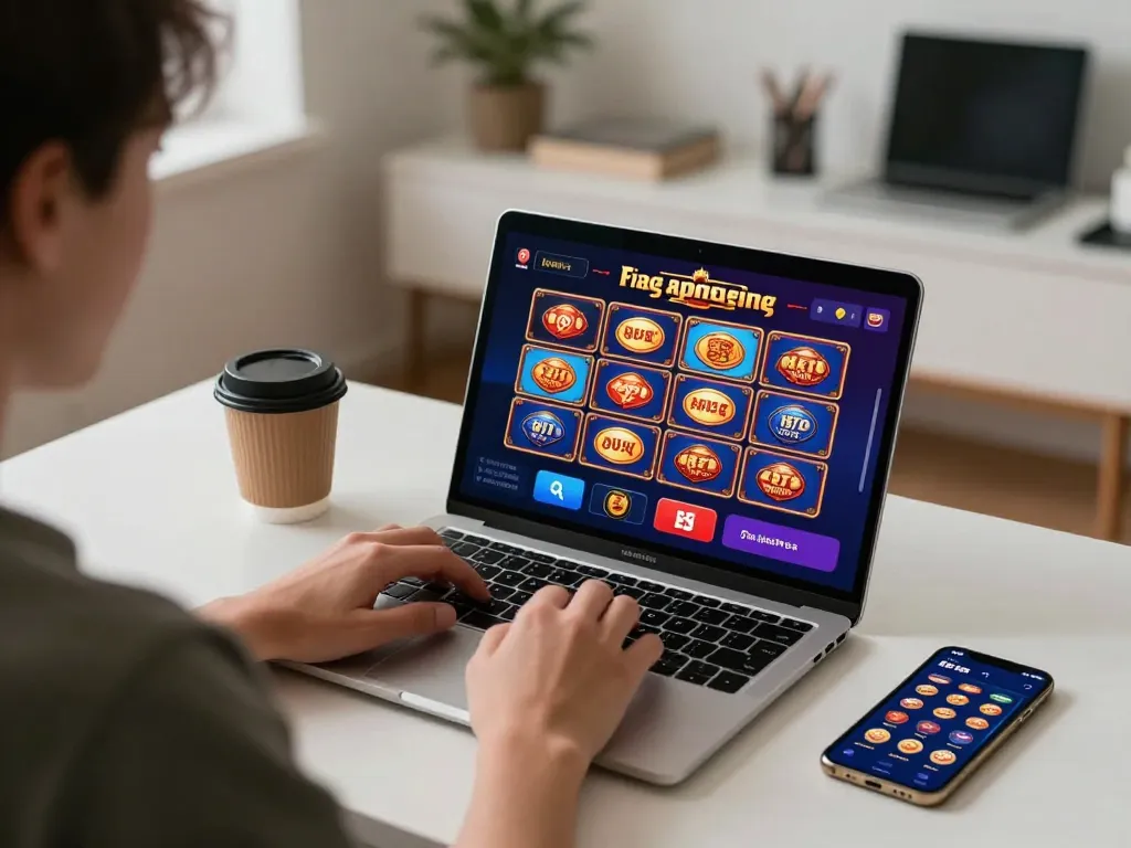 Experience fun88cd with lively online slots action on a stylish home setup.