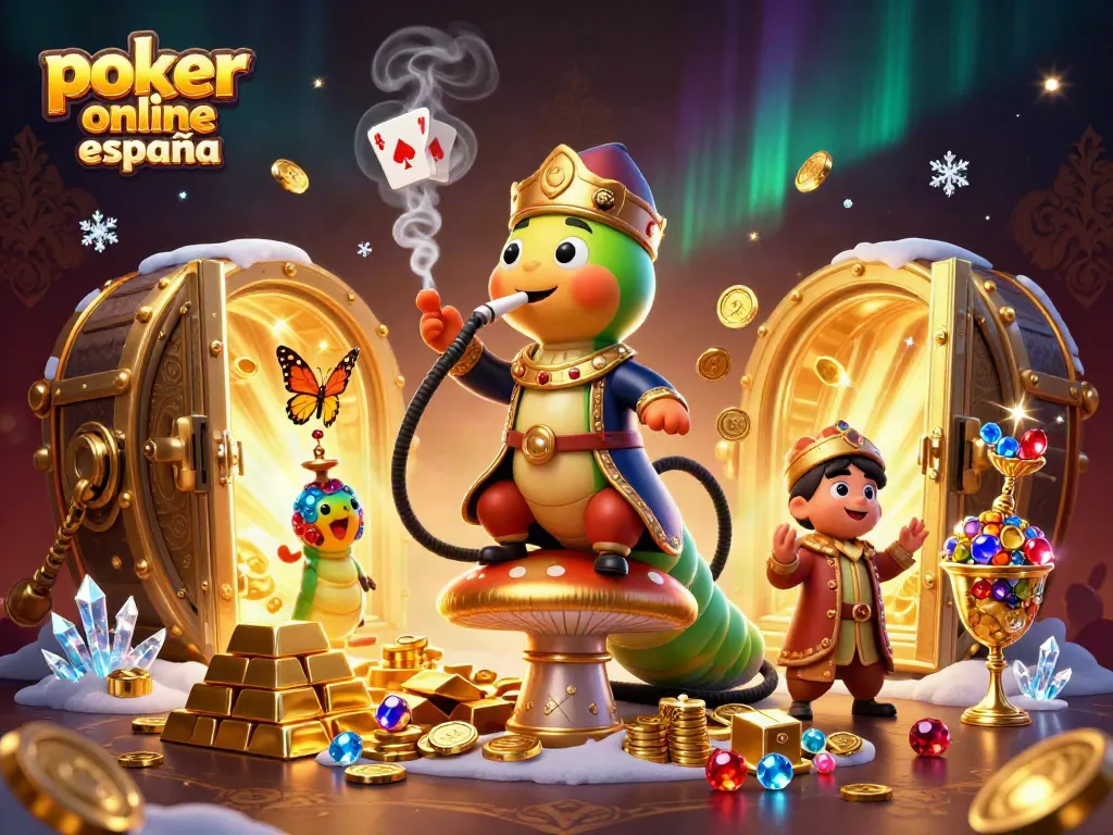 Juega al poker online en España con un ambiente mágico y colorido lleno de tesoros y diversión.