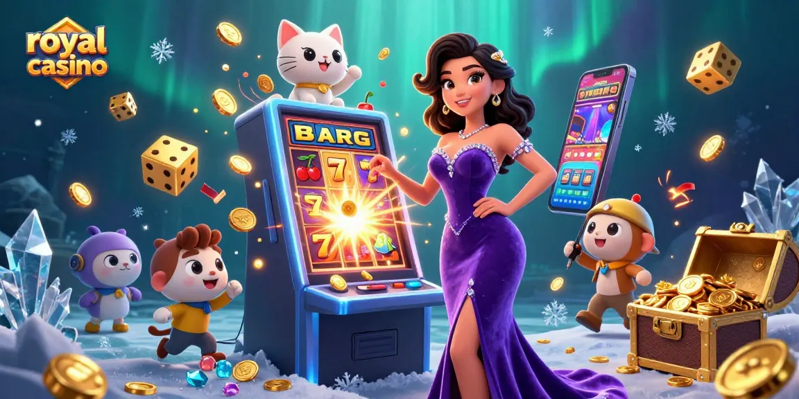 Experience the thrill of royal casino jackpots with stunning visuals of a glamorous scene.