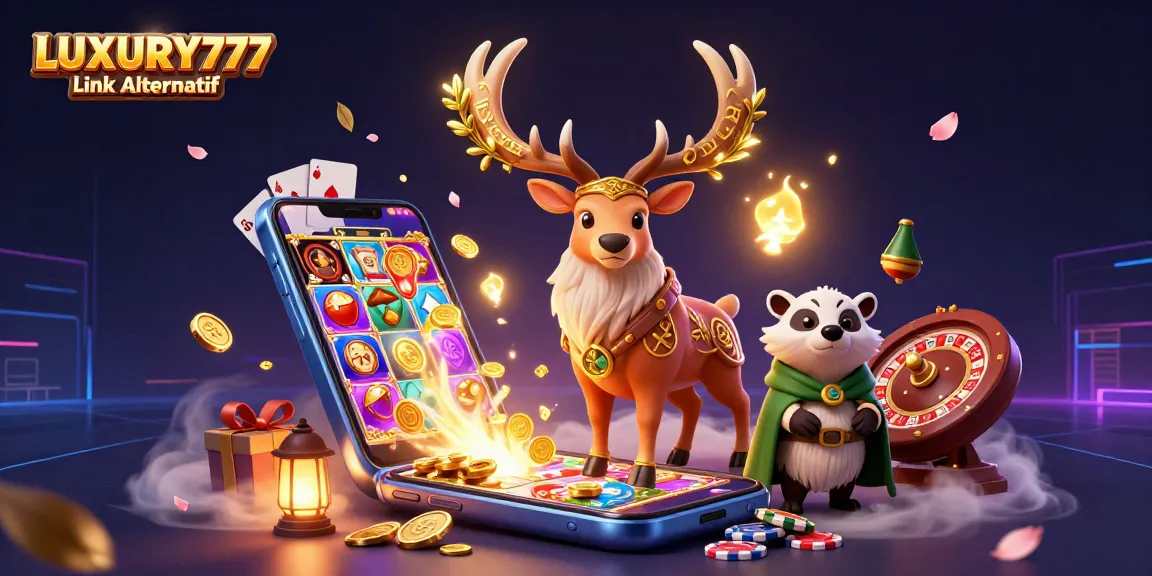 Permainan kasino yang mengasyikkan dengan LUXURY777 Link Alternatif dan karakter ajaib berkelap-kelip.