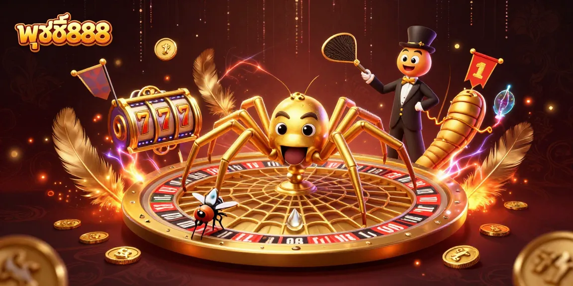 Pushing the limits with พุซซี่888, spin the reels for jackpot excitement in a vibrant casino scene.