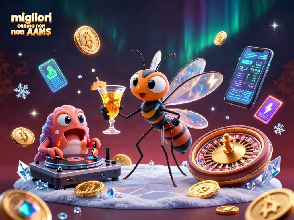 Immagine dei migliori casino non AAMS con simboli di successo e divertimento live.