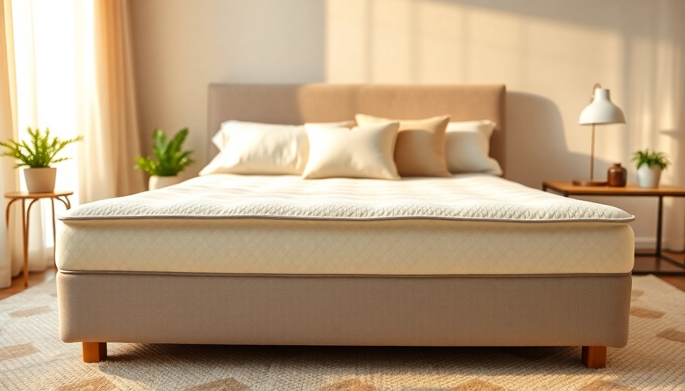 Demonstrating a memory foam mattress in a cozy bedroom environment showcasing comfort and style.