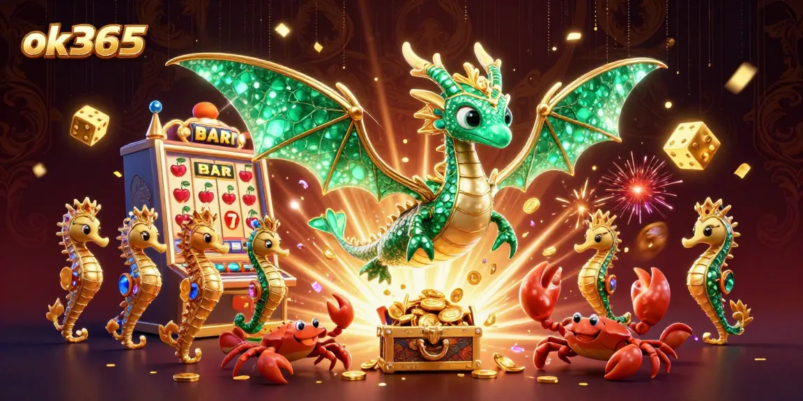 Experience the thrill of ok365 with vibrant casino-themed elements and games exploding with excitement.