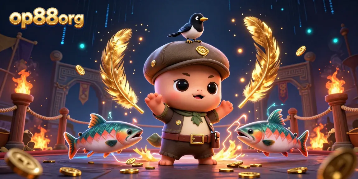 Experience lively gaming with op88org showcasing Nessie and friends in an exciting casino setting.