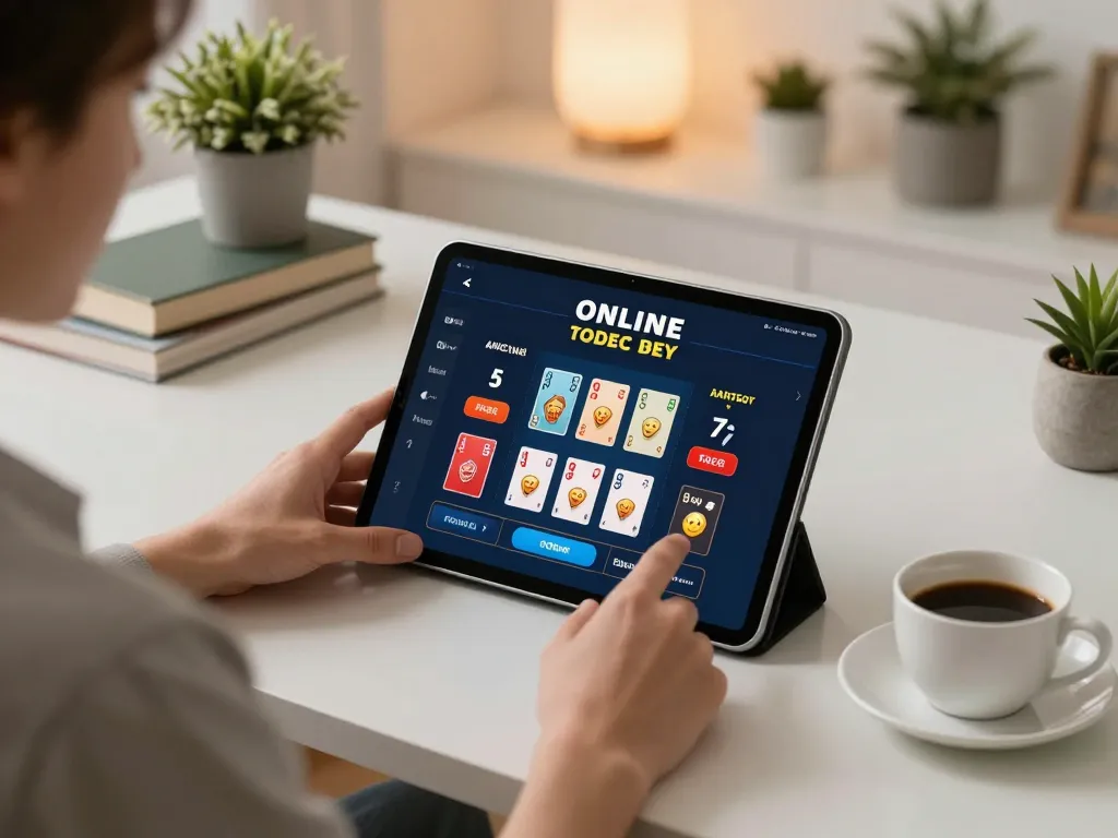 Experience strategic online betting with MB66 on a tablet in a cozy setting