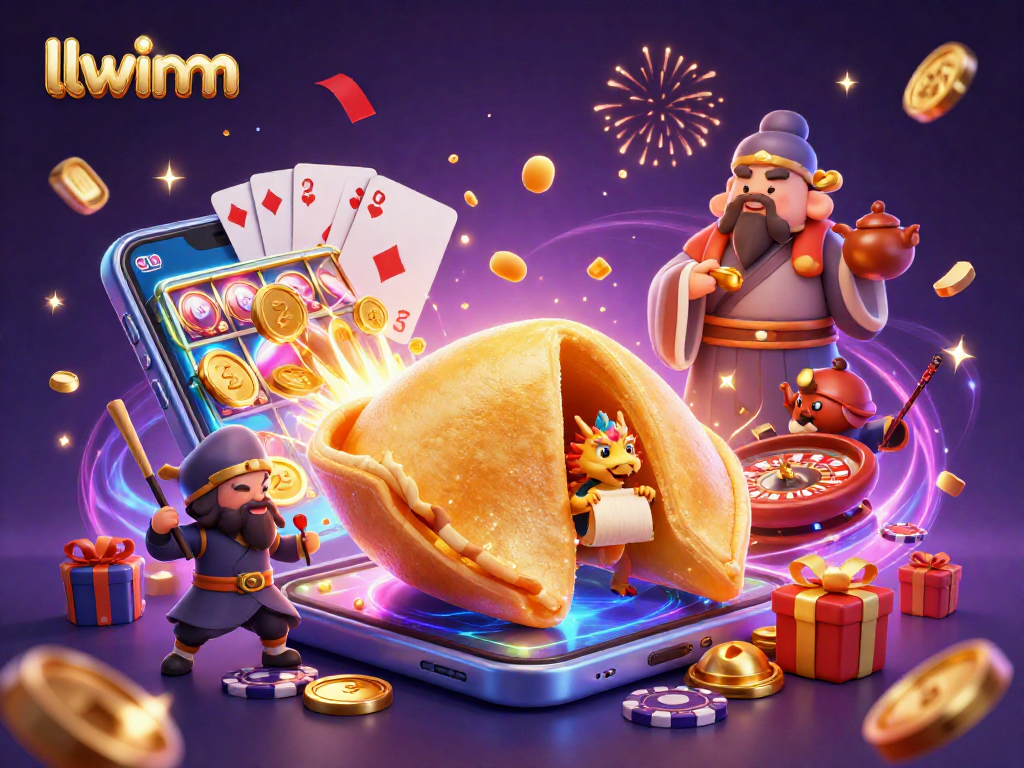 llwinm delivers exciting gaming experiences with a golden fortune cookie scene and dynamic casino elements.