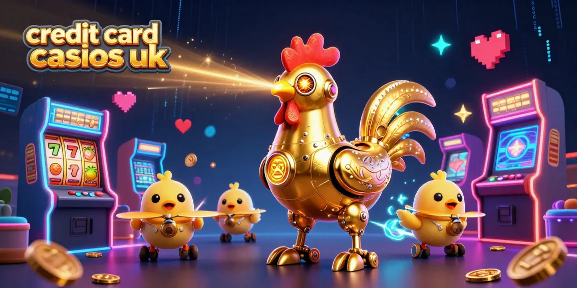 Engage with credit card casinos UK through a dynamic gaming scene featuring animated characters.