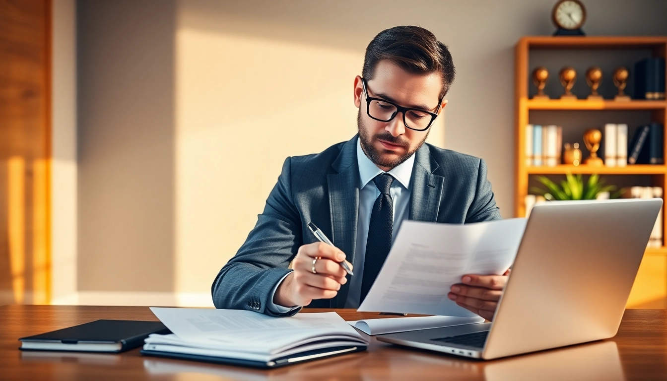 Analyzing pre-post award compliance in a professional office setting with a focus on detail.