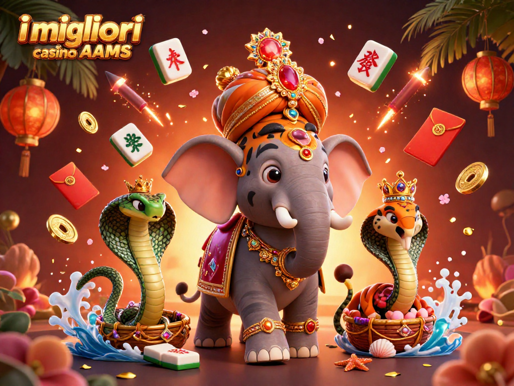 Scopri i migliori casino non AAMS mentre il maharaja tigre gioca nell'illustrazione vibrante.