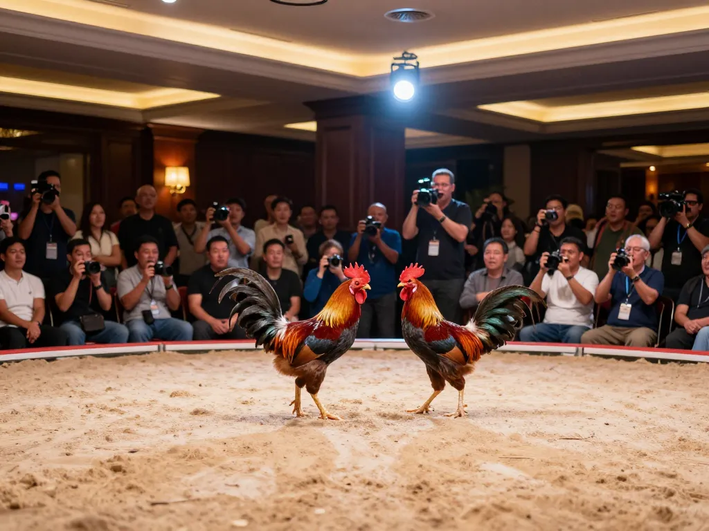 Watch live cockfighting at https://dagatructiepp.casino/, featuring high-definition broadcasts in a vibrant arena setting.