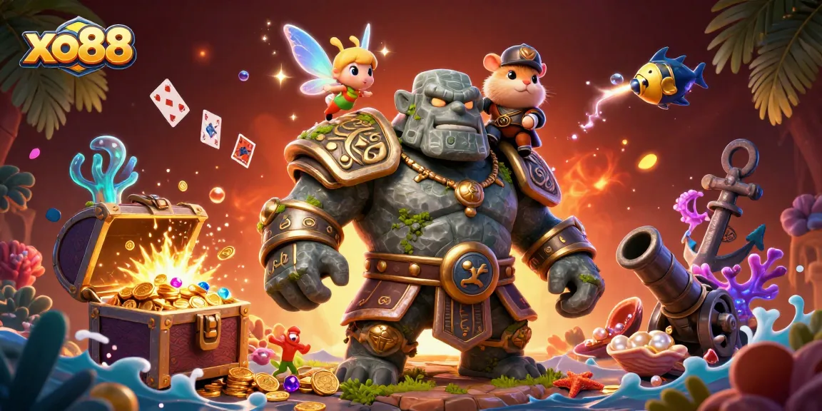 Play at xo88 and join the ancient stone golem and its magical companions for exciting treasure!