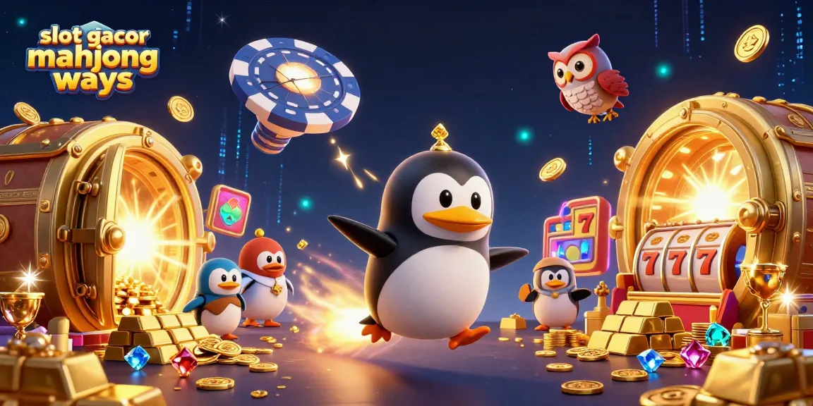 Win big with slot gacor mahjong ways in this vibrant 3D casino illustration featuring treasures and excitement.