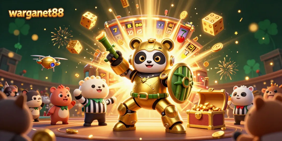 Experience the excitement of warganet88 with dynamic slot machines and joyful gameplay in an illustrative scene.