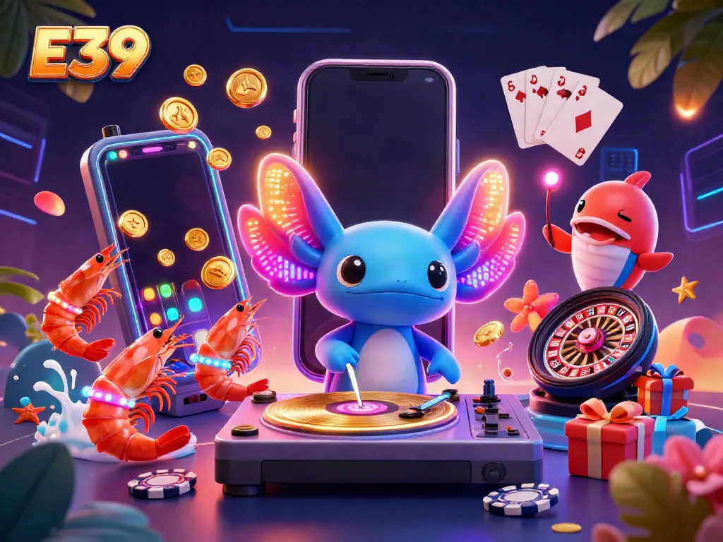 Experience thrilling gaming at E39 with vibrant creatures and exciting slot games.