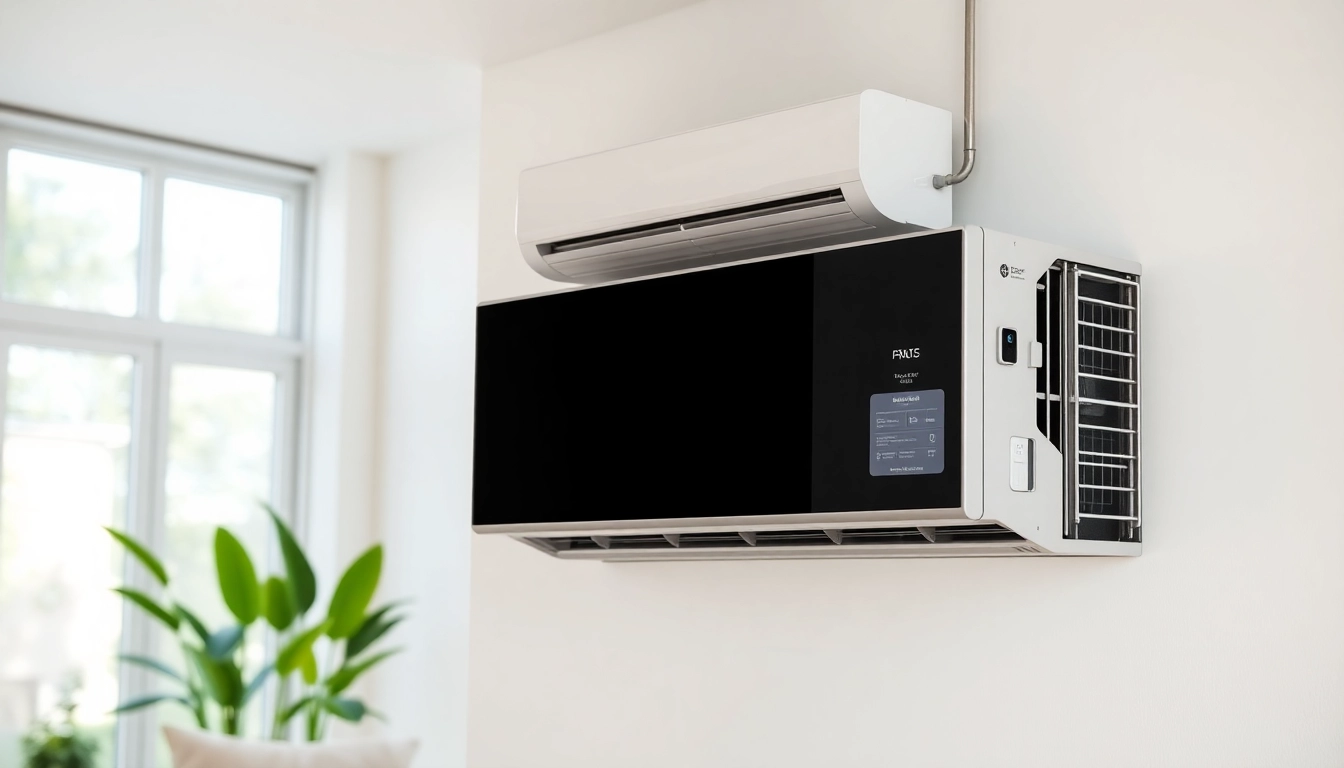 Showcasing a mini split ac unit installed in a bright, modern living room for effective cooling.