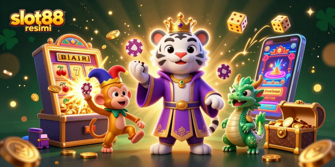 Experience winning gameplay on slot88 resmi with rich colors and dynamic casino elements.