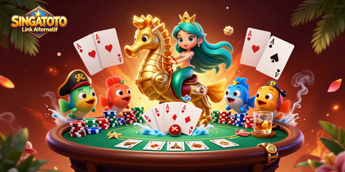 Mengakses SINGATOTO Link Alternatif dengan fitur mengesankan seperti meja poker dan karakter menarik di Latarnya.