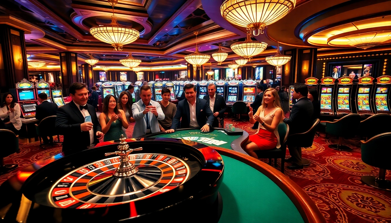 Players enjoying strategic gameplay at LUCK8 com casino with roulette and blackjack tables.